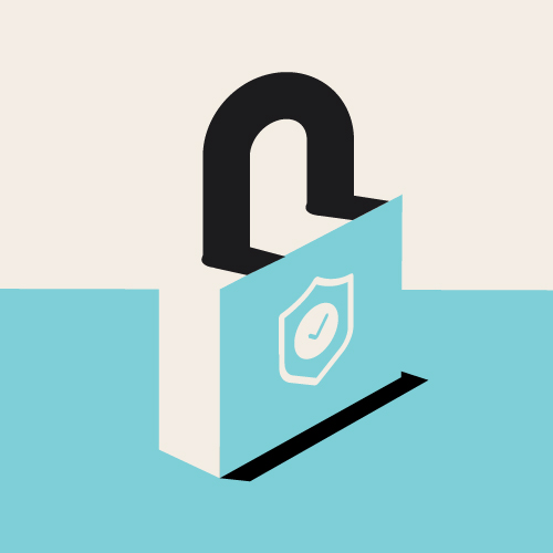 Lock showing icon for security