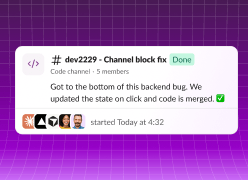 A Slack conversation